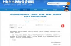 上海：保健食品不得变相宣传为日常营养品！